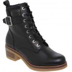 Botine Dama de Piele cu Toc Negre