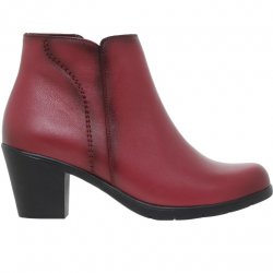 Botine Dama cu Toc din Piele Burgundy