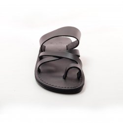 Sandale Hippie Piele Naturala cu Deget Negre