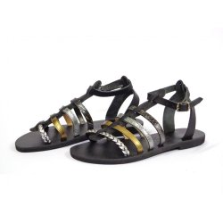 Sandale de Dama Thasos Negre Gladiator