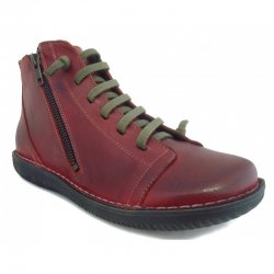 Ghete de Dama din Piele Naturala Boleta Shoes Spania Burgundy