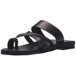 Sandale Hippie Piele Naturala cu Deget Negre