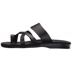 Sandale Hippie Piele Naturala cu Deget Negre