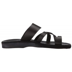 Sandale Hippie Piele Naturala cu Deget Negre