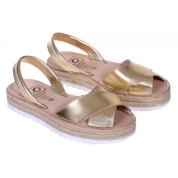  Sandale Dama Piele Avarca Gold