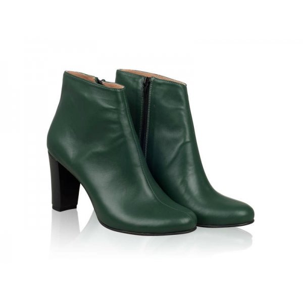 Botine piele naturala Alma Verde Englez - sau Orice Culoare