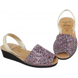 Sandale Dama Avarca Glitter Multicolor cu Toc