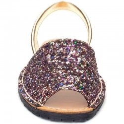 Sandale Dama Avarca C Cortuno Menorquinas Multicolore Glitter din Piele