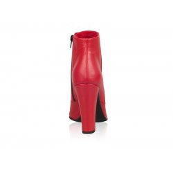 Botine piele naturala Paloma Rosu - sau Orice Culoare