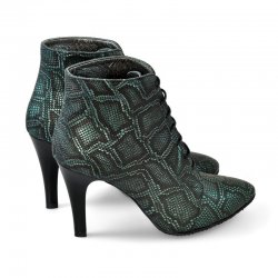 Botine piele naturala Memphis Verde Imprimat - sau Orice Culoare