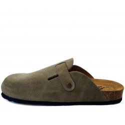 Sandale Papuci Clogs Dama Piele Verzi Kaki Cork