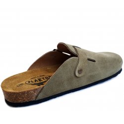 Sandale Papuci Clogs Dama Piele Verzi Kaki Cork