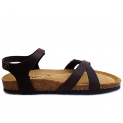 Sandale Dama Piele Maro Cork Plakton