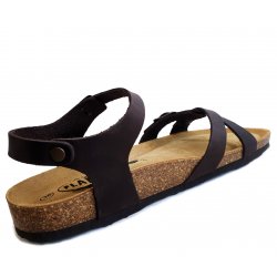 Sandale Dama Piele Maro Cork Plakton