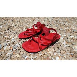 Sandale Piele Naturala Summer Rosii