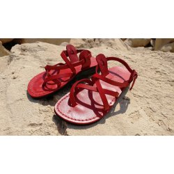 Sandale Piele Naturala Summer Rosii