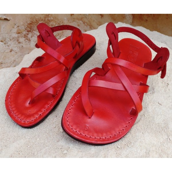 Sandale Piele Naturala Summer Rosii