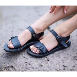 Sandale Romane Gladiator Negre cu Catarama