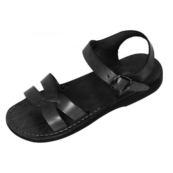 Sandale Piele Naturala Gladiator model X Negru