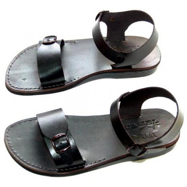 Sandale Romane Gladiator Negre cu Catarama